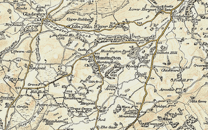 Old map of Huntington in 1900-1902