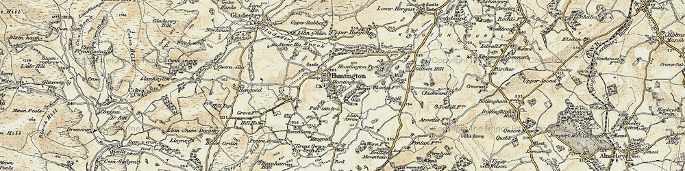 Old map of Huntington in 1900-1902
