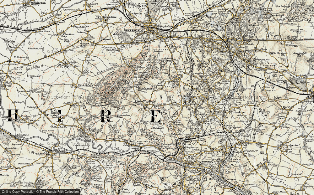 Old Map of Historic Map covering Willowmoor in 1902