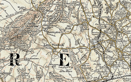 Old map of Black Hayes in 1902