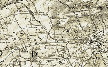 Old map of Alderston Mains in 1903-1906