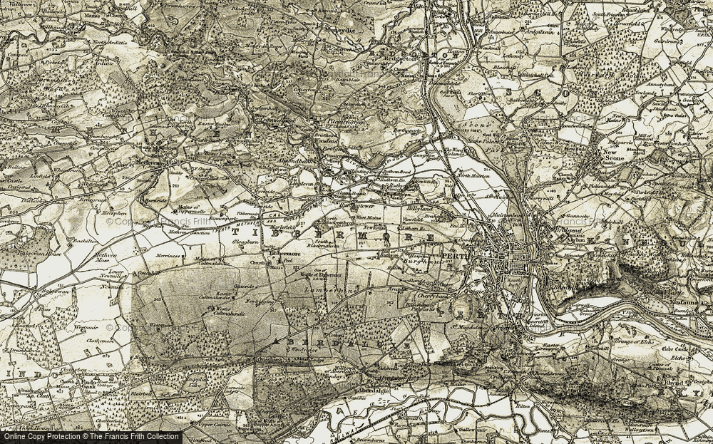 Old Map of Huntingtower, 1906-1908 in 1906-1908