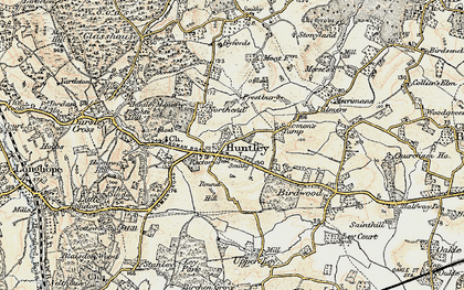 Old map of Huntley in 1898-1900