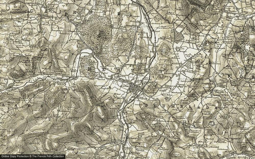 Historic Ordnance Survey Map of Huntly, 1908-1910