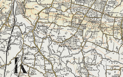 Old map of Hunton in 1897-1898