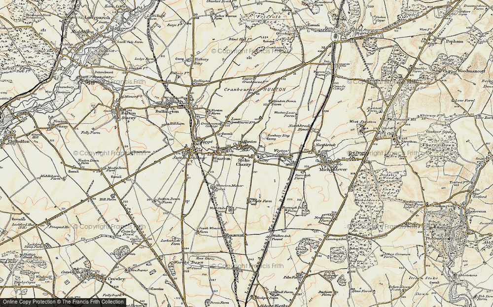 Old Map of Hunton, 1897-1900 in 1897-1900