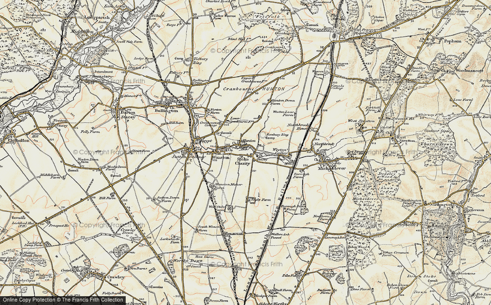 Old Map of Historic Map covering Old Stoke in 1897-1900