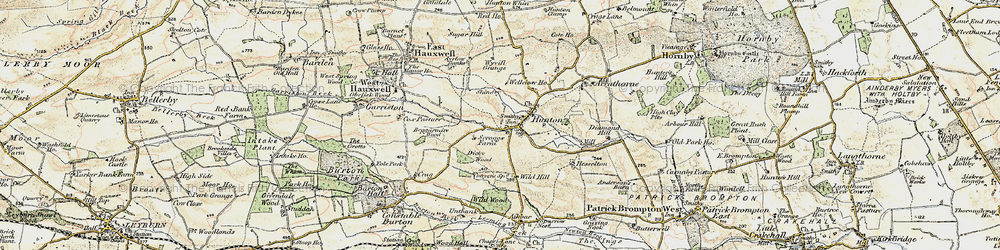 Old map of Beggarmire Wood in 1904