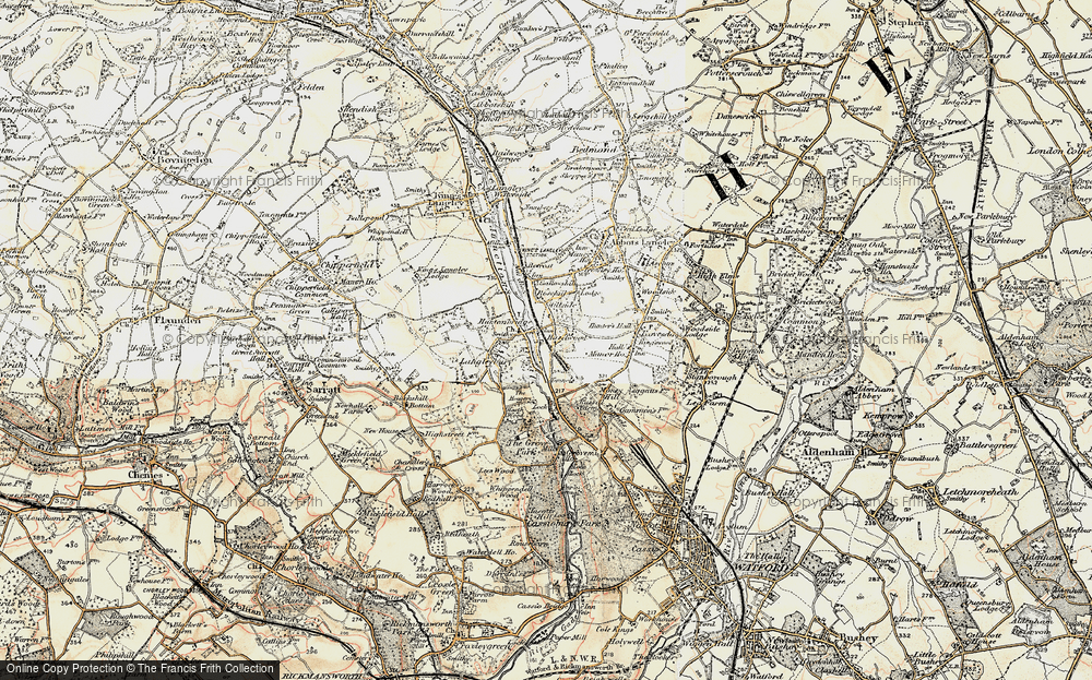 Old Map of Hunton Bridge, 1897-1898 in 1897-1898