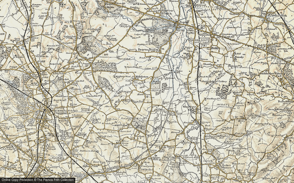Old Map of Hunts Green, 1901-1902 in 1901-1902