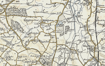 Old map of Hunts Green in 1901-1902