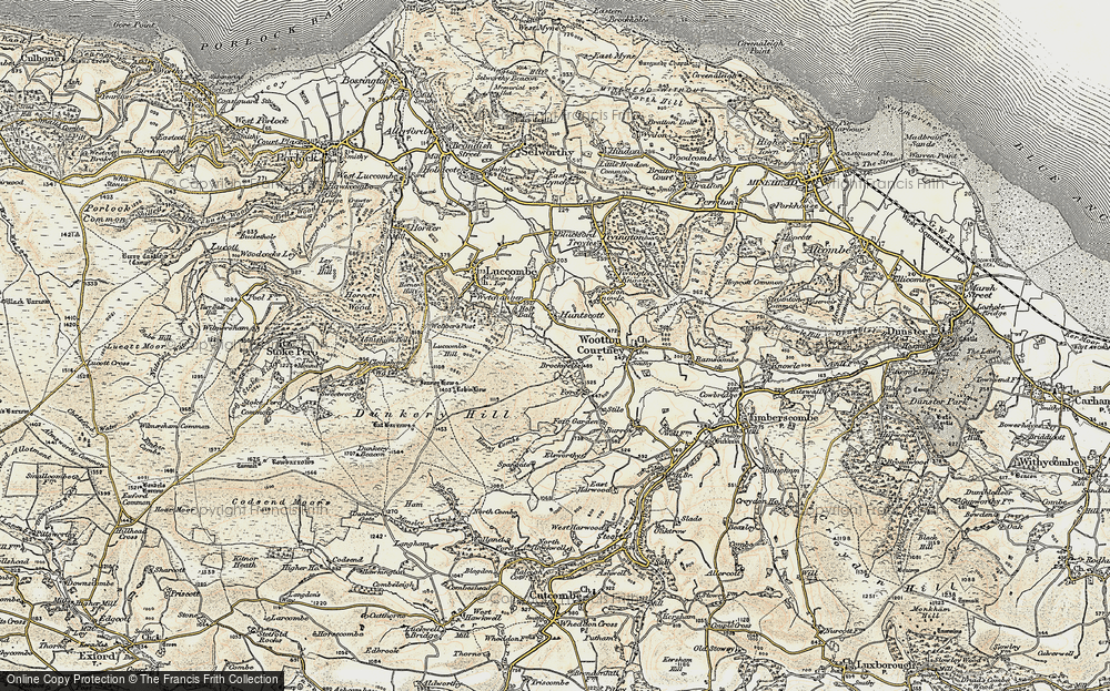 Old Map of Huntscott, 1898-1900 in 1898-1900
