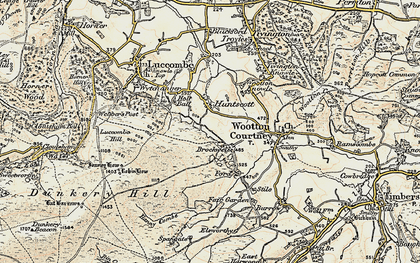 Old map of Huntscott in 1898-1900