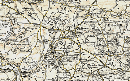 Old map of Huntshaw Water in 1900