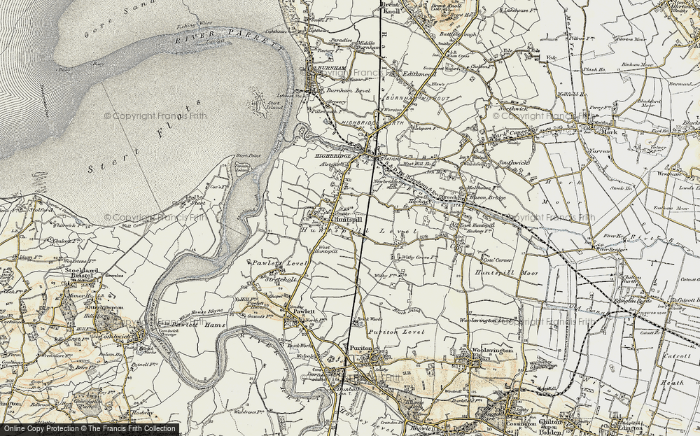 Old Map of Huntspill, 1898-1900 in 1898-1900