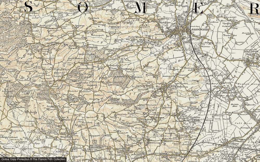Old Map of Huntstile, 1898-1900 in 1898-1900