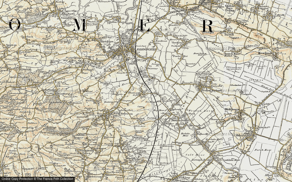 Old Map of Huntworth, 1898-1900 in 1898-1900