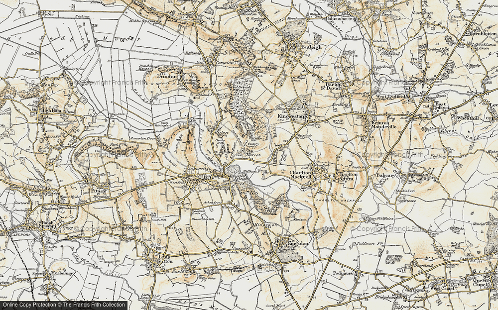 Old Map of Hurcott, 1899 in 1899