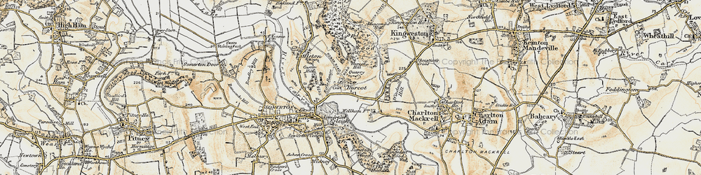 Old map of Hurcott in 1899