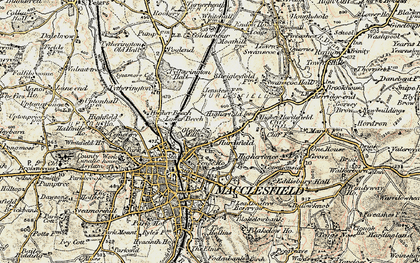 Old map of Hurdsfield in 1902-1903