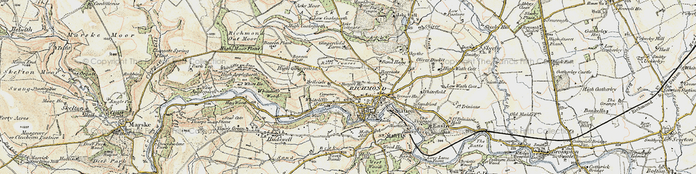 Old map of Hurgill in 1903-1904