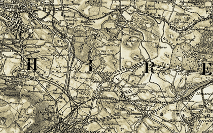 Old map of Hurlet in 1904-1905
