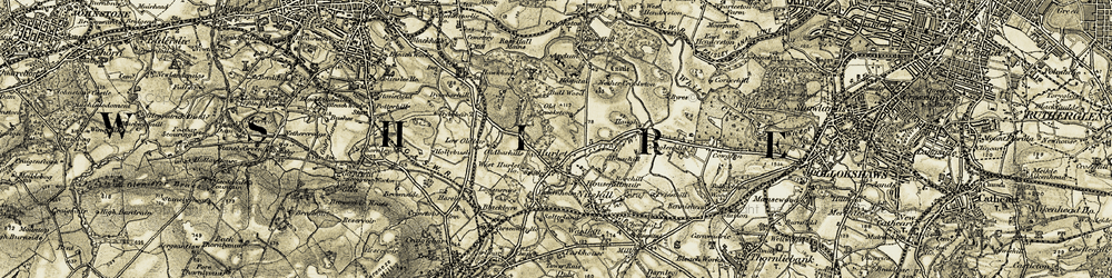 Old map of Bull Wood in 1904-1905