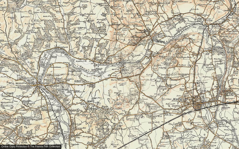 Old Map of Hurley, 1897-1909 in 1897-1909