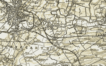 Old map of Barleith in 1905-1906