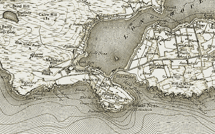 Old map of Aith Hope in 1912