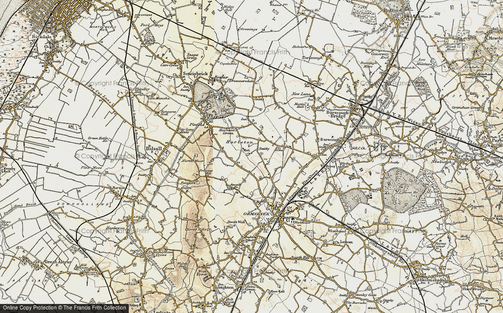 Old Map of Hurlston, 1902-1903 in 1902-1903