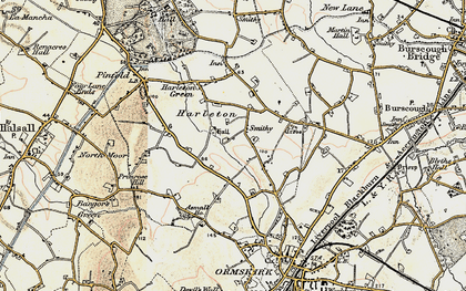 Old map of Hurlston in 1902-1903