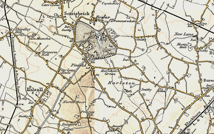 Old map of Hurlston Green in 1902-1903