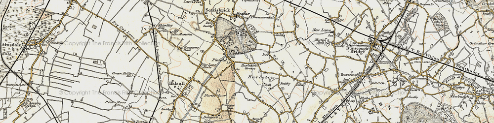 Old map of Hurlston Green in 1902-1903