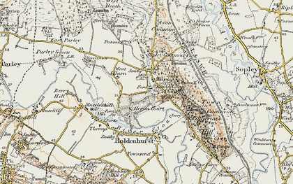 Old map of Hurn in 1897-1909