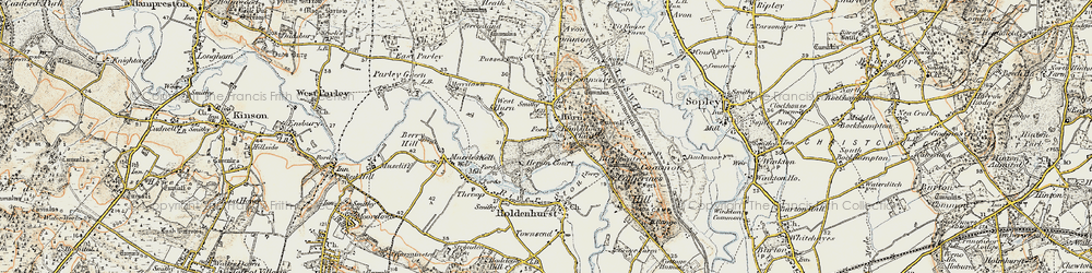 Old map of Hurn in 1897-1909
