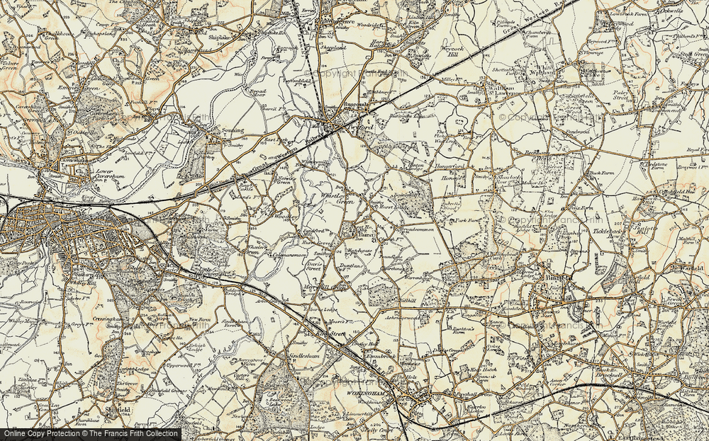 Old Map of Hurst, 1897-1909 in 1897-1909