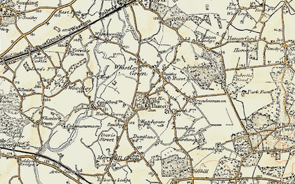 Old map of Hurst in 1897-1909