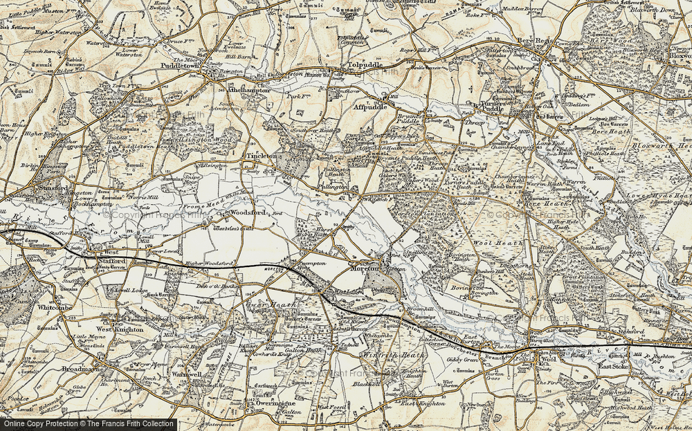 Old Map of Historic Map covering Pallington Heath in 1899-1909