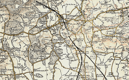 Old map of Hurst Green in 1898-1902