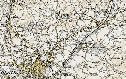 Old map of Hurstead in 1903