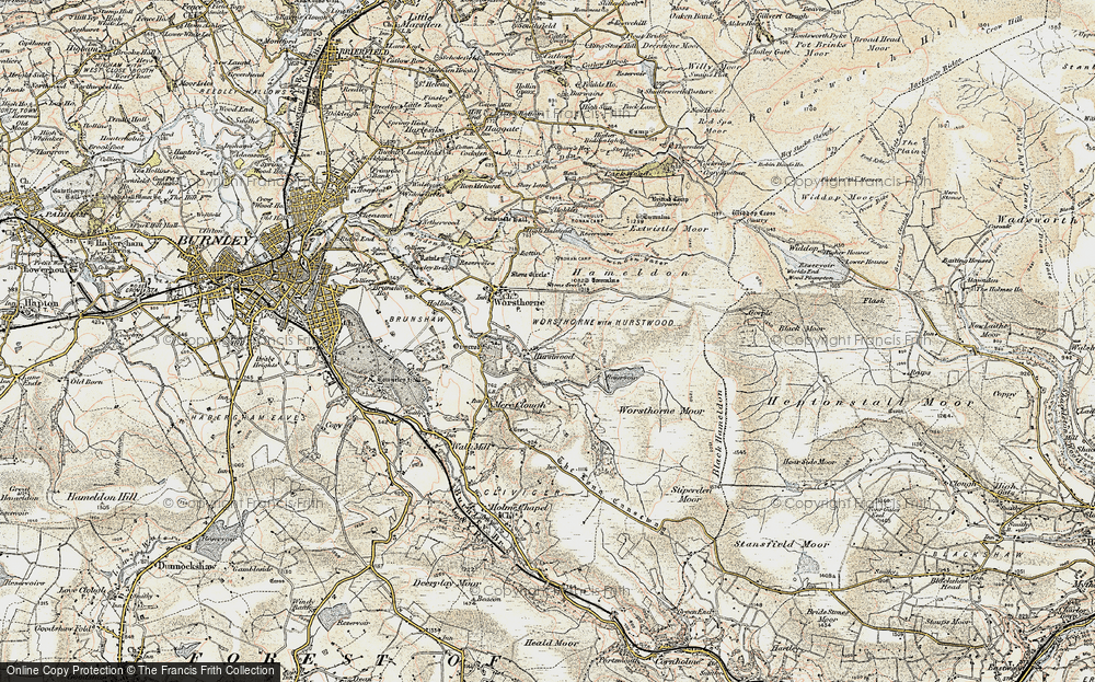 Old Map of Hurstwood, 1903 in 1903