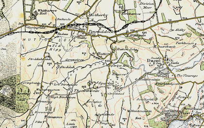 Old map of Hutton in 1901-1904