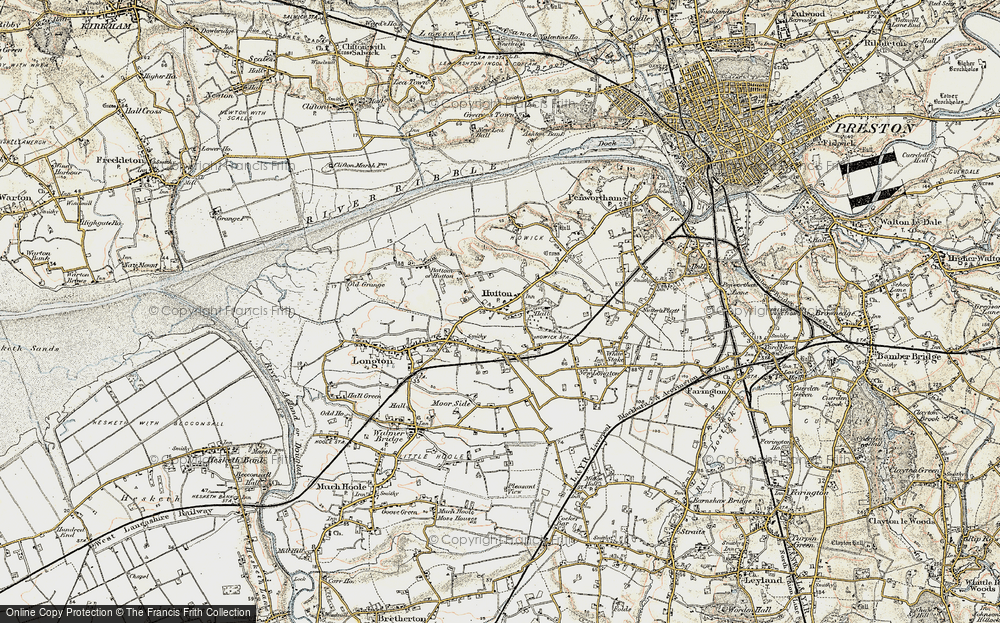 Old Map of Hutton, 1903 in 1903