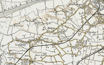 Old map of Hutton in 1903