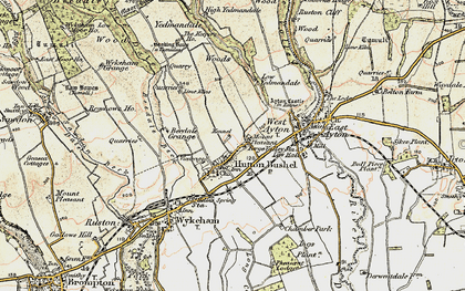 Old map of Yedmandale Woods in 1903-1904