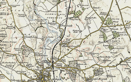 Old map of Hutton Conyers in 1903-1904