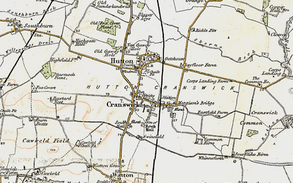 Old map of Hutton Cranswick in 1903
