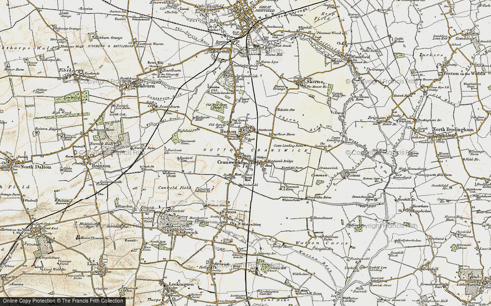 Historic Ordnance Survey Map of Hutton Cranswick, 1903