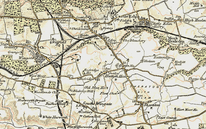 Old map of Hutton Henry in 1901-1904